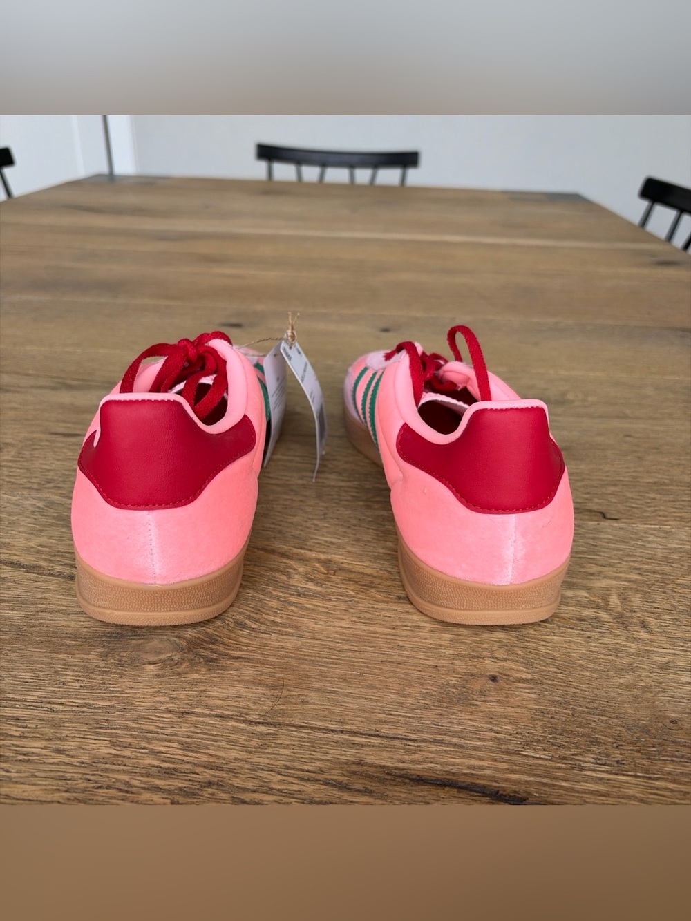 Size 8 Women’s adidas Gazelle Indoor Glow Pink Court Green Shoes JI2713 - Picture 6 of 10